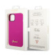 Guess iPhone 14 Plus Silicone Metal Logo Script Θήκη Σιλικόνης - Fuchsia - GUHCP14MSLSMF