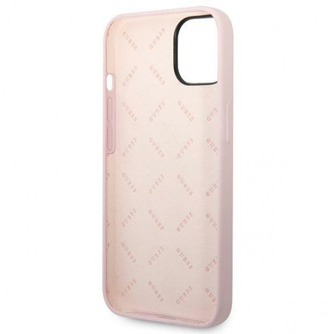 Guess iPhone 14 Plus Silicone Triangle Logo Θήκη Σιλικόνης - Purple - GUHCP14MSLTGU