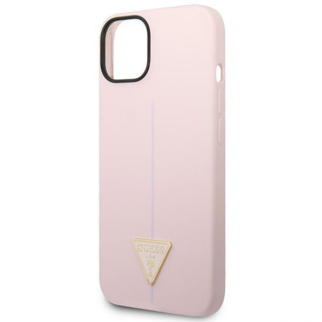 Guess iPhone 14 Plus Silicone Triangle Logo Θήκη Σιλικόνης - Purple - GUHCP14MSLTGU