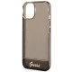 Guess iPhone 14 Translucent Σκληρή Θήκη με Πλαίσιο Σιλικόνης - Black / Semi Clear - GUHCP14SHGCOK