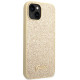 Guess iPhone 14 Glitter Script Σκληρή Θήκη με Πλαίσιο Σιλικόνης - Gold - GUHCP14SHGGSHD