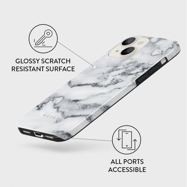 Burga iPhone 14 Fashion Tough Σκληρή Θήκη - White Winter