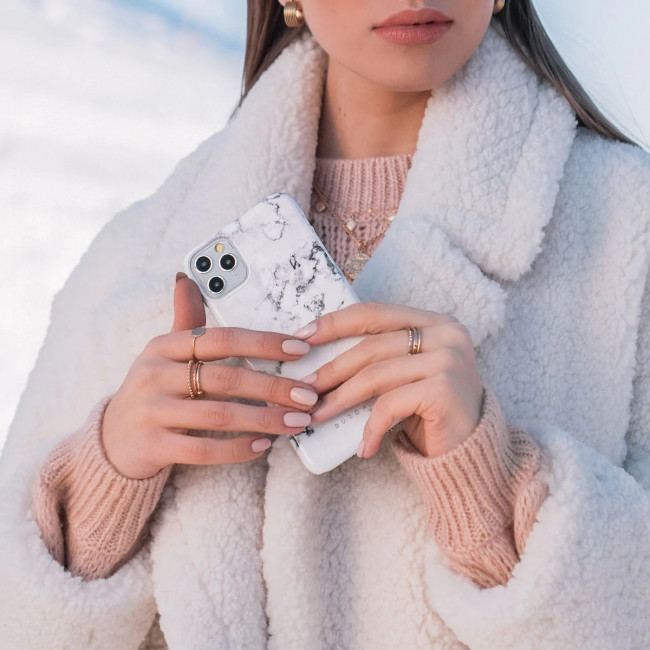 Burga iPhone 14 Pro Fashion Tough Σκληρή Θήκη - White Winter