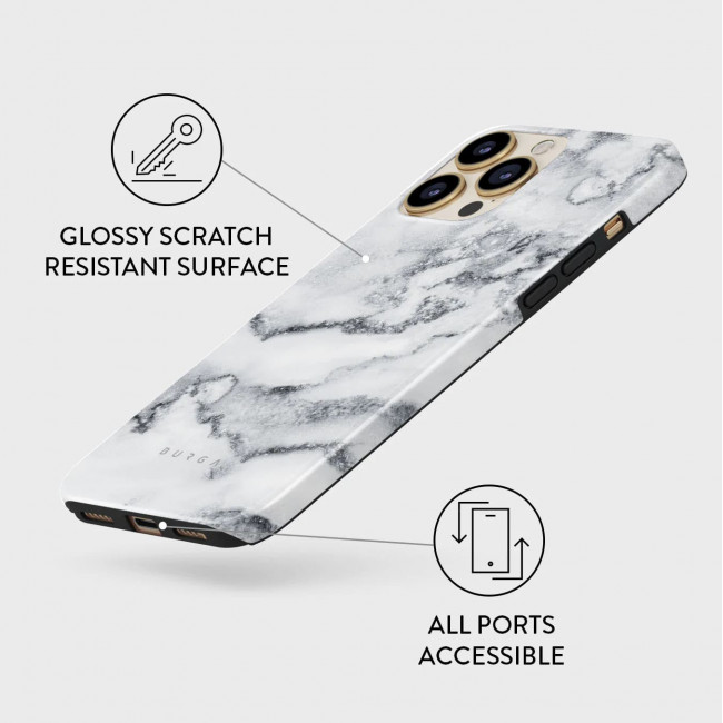 Burga iPhone 14 Pro Fashion Tough Σκληρή Θήκη - White Winter