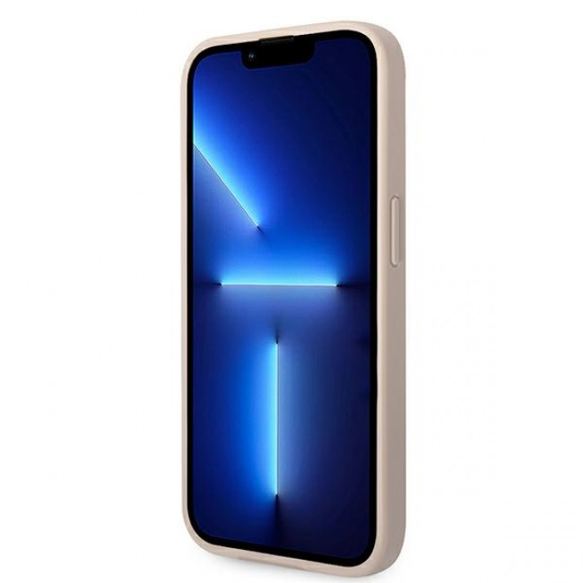 Guess iPhone 14 Pro Max 4G Saffiano Θήκη με Επένδυση Συνθετικού Δέρματος - Pink - GUHCP14XG4GFPI