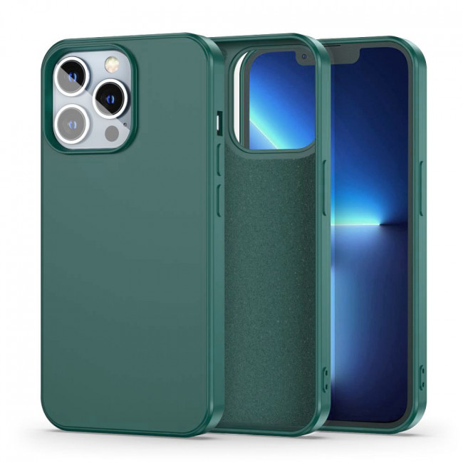 Tech-Protect iPhone 14 Pro Icon Θήκη Σιλικόνης Rubber TPU - Military Green