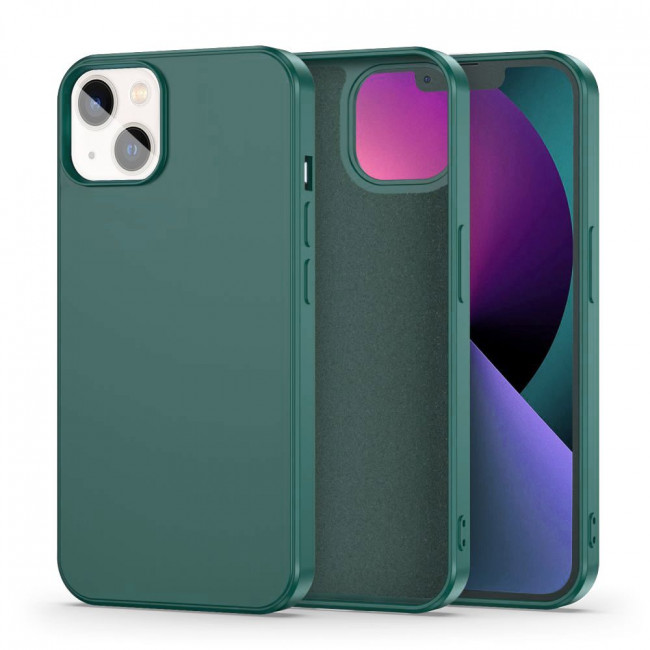 Tech-Protect iPhone 14 Icon Θήκη Σιλικόνης Rubber TPU - Military Green