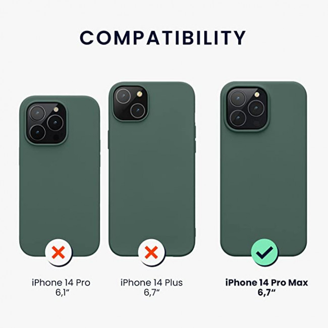 KW iPhone 14 Pro Max Θήκη Σιλικόνης Rubberized TPU - Forest Green - 59074.166