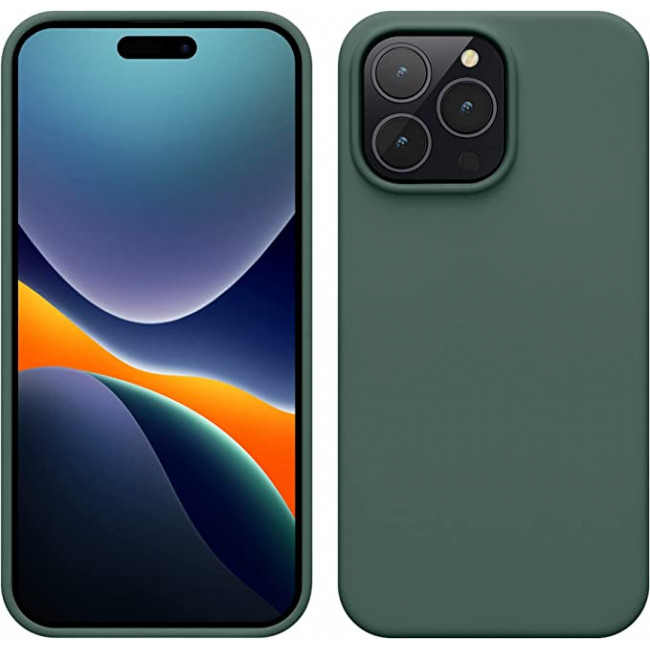 KW iPhone 14 Pro Max Θήκη Σιλικόνης Rubberized TPU - Forest Green - 59074.166