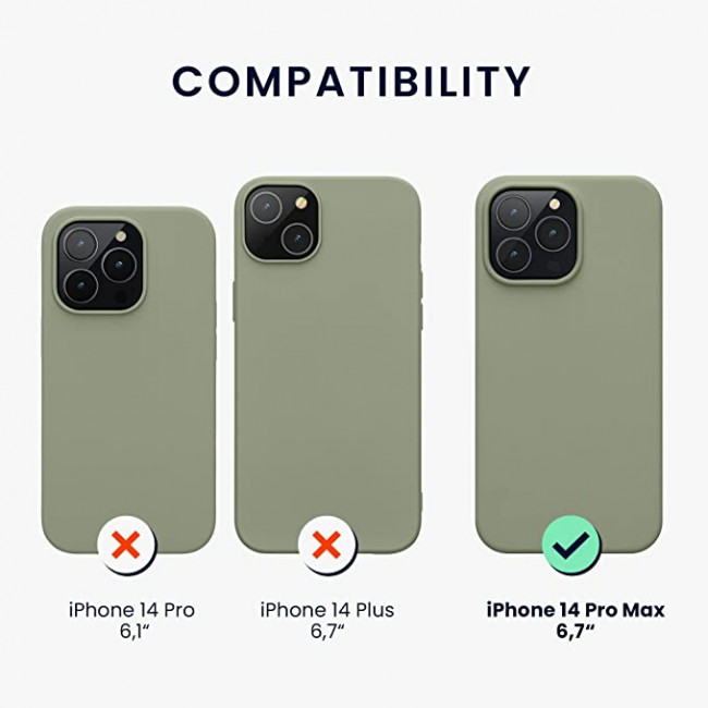 KW iPhone 14 Pro Max Θήκη Σιλικόνης Rubberized TPU - Gray Green - 59074.172