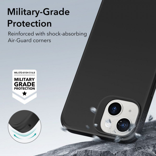 ESR iPhone 14 Plus / iPhone 15 Plus Classic Hybrid Halolock Σκληρή Θήκη με Πλαίσιο Σιλικόνης και MagSafe - Black