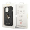 Guess iPhone 14 Pro - 4G Big Metal Logo Θήκη με Επένδυση Συνθετικού Δέρματος - Grey - GUHCP14L4GMGGR