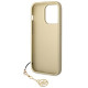 Guess iPhone 14 Pro - 4G Charms Collection Θήκη με Επένδυση Συνθετικού Δέρματος - Brown - GUHCP14LGF4GBR