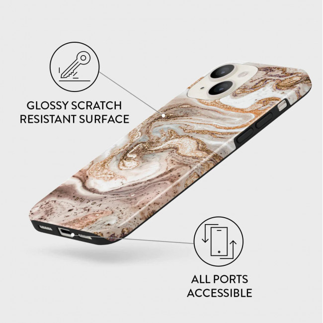 Burga iPhone 14 Fashion Tough Σκληρή Θήκη - Cappuccino