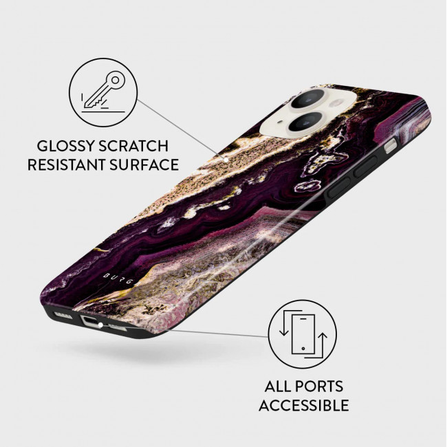 Burga iPhone 14 Fashion Tough Σκληρή Θήκη - Purple Skies