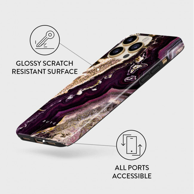 Burga iPhone 14 Pro Fashion Tough Σκληρή Θήκη - Purple Skies