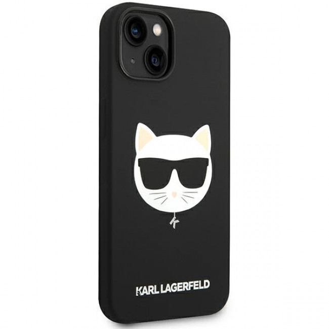 Karl Lagerfeld iPhone 14 Plus Silicone Choupette Head Magsafe Θήκη Σιλικόνης με MagSafe - Black - KLHMP14MSLCHBK