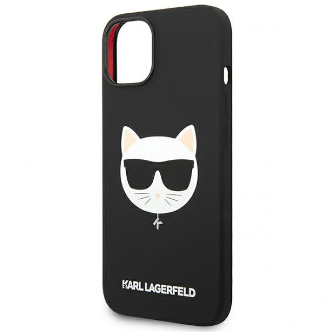 Karl Lagerfeld iPhone 14 Plus Silicone Choupette Head Magsafe Θήκη Σιλικόνης με MagSafe - Black - KLHMP14MSLCHBK