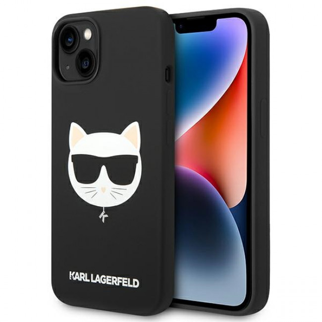 Karl Lagerfeld iPhone 14 Plus Silicone Choupette Head Magsafe Θήκη Σιλικόνης με MagSafe - Black - KLHMP14MSLCHBK