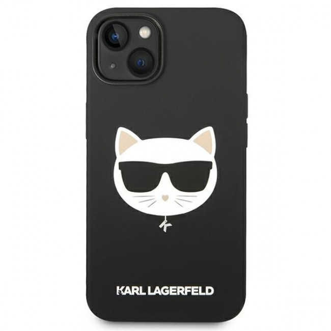 Karl Lagerfeld iPhone 14 Plus Silicone Choupette Head Magsafe Θήκη Σιλικόνης με MagSafe - Black - KLHMP14MSLCHBK