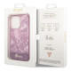 Guess iPhone 14 Pro Porcelain Collection Σκληρή Θήκη με Πλαίσιο Σιλικόνης - Fuschia - GUHCP14LHGPLHF