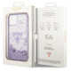 Guess iPhone 14 Plus Palm Liquid Glitter Σκληρή Θήκη με Πλαίσιο Σιλικόνης - Purple - GUHCP14MLFCTPU