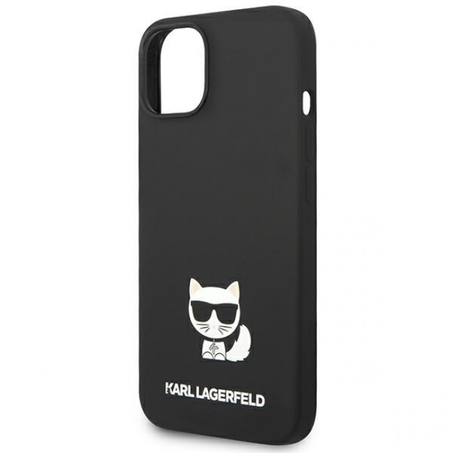 Karl Lagerfeld iPhone 14 Silicone Choupette Body Θήκη Σιλικόνης - Black - KLHCP14SSLCTBK