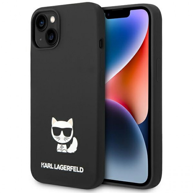 Karl Lagerfeld iPhone 14 Silicone Choupette Body Θήκη Σιλικόνης - Black - KLHCP14SSLCTBK