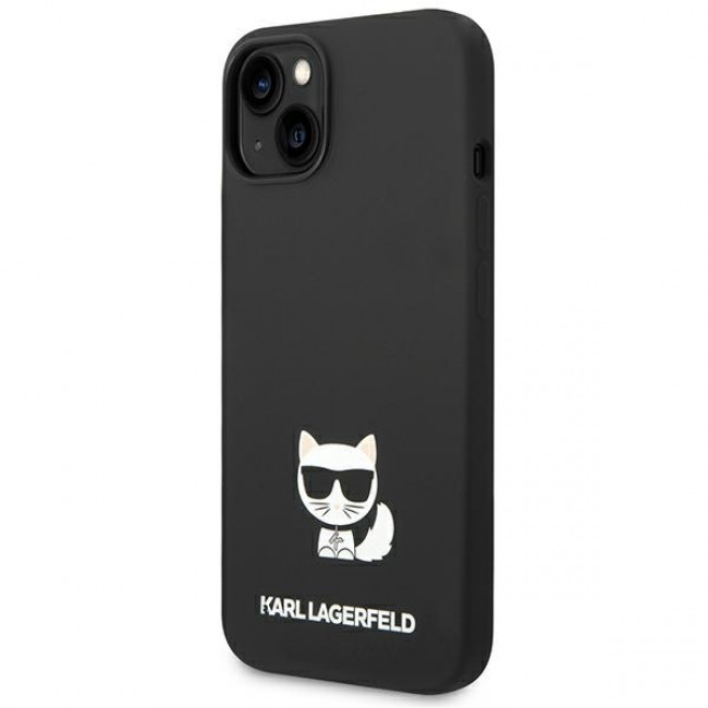 Karl Lagerfeld iPhone 14 Silicone Choupette Body Θήκη Σιλικόνης - Black - KLHCP14SSLCTBK