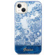 Guess iPhone 14 Porcelain Collection Σκληρή Θήκη με Πλαίσιο Σιλικόνης - Blue - GUHCP14SHGPLHB