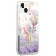 Guess iPhone 14 Flower Liquid Glitter Σκληρή Θήκη - Purple - GUHCP14SLFLSU