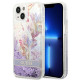 Guess iPhone 14 Flower Liquid Glitter Σκληρή Θήκη - Purple - GUHCP14SLFLSU