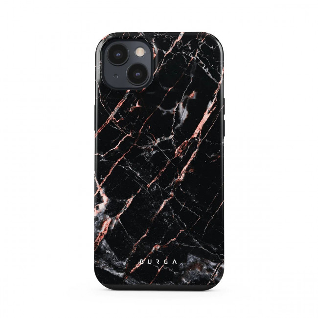 Burga iPhone 14 Fashion Tough Σκληρή Θήκη - Rose Gold Marble