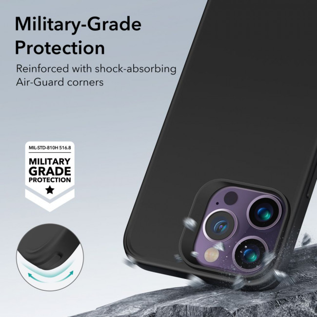 ESR iPhone 14 Pro Max Classic Hybrid Halolock Σκληρή Θήκη με Πλαίσιο Σιλικόνης και MagSafe - Black