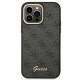 Guess iPhone 14 Pro 4G Vintage Gold Logo Σκληρή Θήκη με Πλαίσιο Σιλικόνης - Black - GUHCP14LHG4SHK