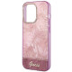 Guess iPhone 14 Pro Jungle Collection Σκληρή Θήκη με Πλαίσιο Σιλικόνης - Pink - GUHCP14LHGJGHP