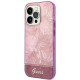 Guess iPhone 14 Pro Jungle Collection Σκληρή Θήκη με Πλαίσιο Σιλικόνης - Pink - GUHCP14LHGJGHP