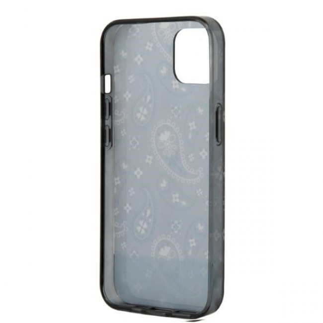 Guess iPhone 14 Plus Bandana Paisley Σκληρή Θήκη με Πλαίσιο Σιλικόνης - Black - GUHCP14MHGBNHK