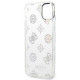 Guess iPhone 14 Plus Peony Glitter Σκληρή Θήκη με Πλαίσιο Σιλικόνης - Clear - GUHCP14MHTPPTH