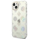 Guess iPhone 14 Plus Peony Glitter Σκληρή Θήκη με Πλαίσιο Σιλικόνης - Clear - GUHCP14MHTPPTH