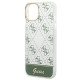 Guess iPhone 14 4G Pattern Script Σκληρή Θήκη με Πλαίσιο Σιλικόνης - Khaki - GUHCP14SHG4MHA