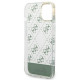 Guess iPhone 14 4G Pattern Script Σκληρή Θήκη με Πλαίσιο Σιλικόνης - Khaki - GUHCP14SHG4MHA