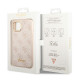 Guess iPhone 14 4G Vintage Gold Logo Σκληρή Θήκη με Πλαίσιο Σιλικόνης - Pink - GUHCP14SHG4SHP