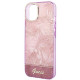 Guess iPhone 14 Jungle Collection Σκληρή Θήκη με Πλαίσιο Σιλικόνης - Pink - GUHCP14SHGJGHP