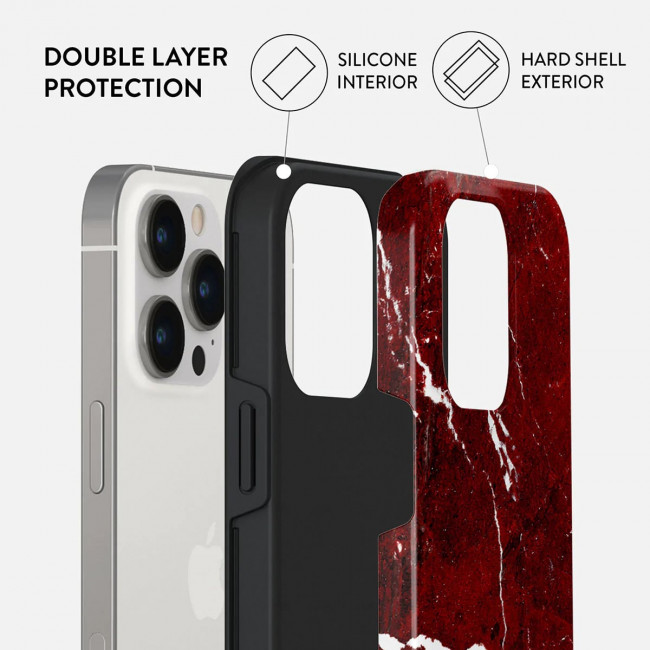 Burga iPhone 14 Pro Fashion Tough Σκληρή Θήκη - Iconic Red Ruby