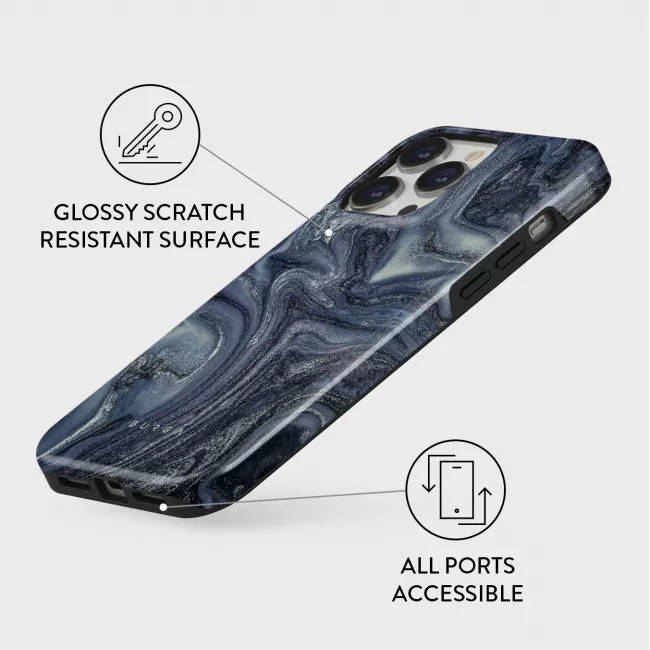 Burga iPhone 14 Pro Max Fashion Tough Σκληρή Θήκη - Navy Trench