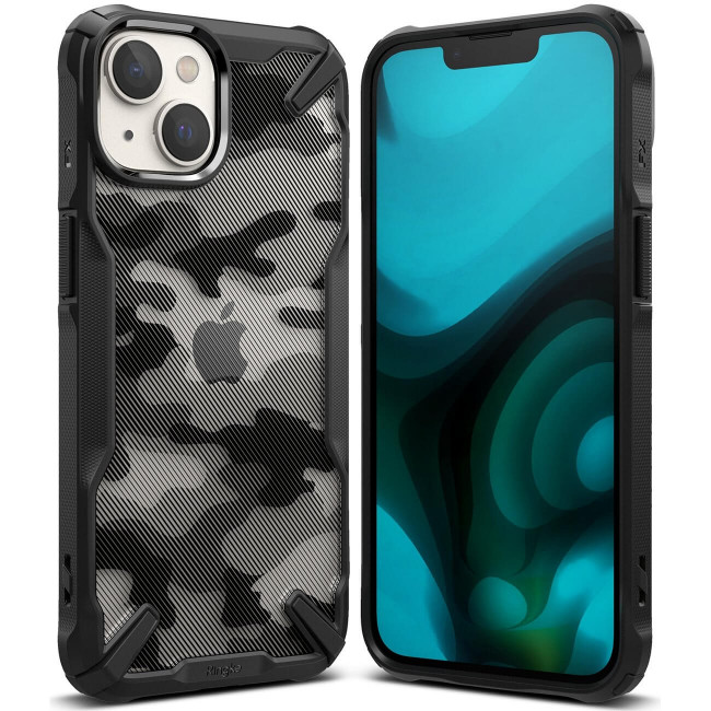 Ringke iPhone 14 Fusion X Σκληρή Θήκη με Πλαίσιο Σιλικόνης - Black - Camo