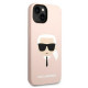 Karl Lagerfeld iPhone 14 Silicone Karl's Head Θήκη Σιλικόνης - Pink - KLHCP14SSLKHLP