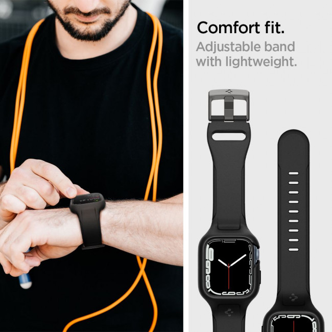 Spigen Λουράκι Apple Watch 7 / 8 45mm Liquid Air Pro - Black