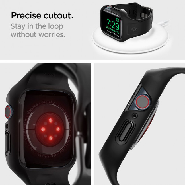 Spigen Λουράκι Apple Watch 7 / 8 45mm Liquid Air Pro - Black